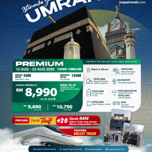 Istimewa Ziarah Umrah (Premium) Musim 2026 / 1447H (OGOS 2026)
